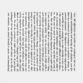 Tekst voor voorrang en vooroordeel fleece deken (Voorkant (Horizontaal))