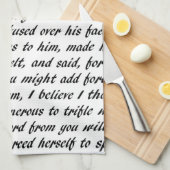 Tekst voor voorrang en vooroordeel theedoek (Quarter Fold)