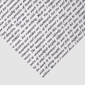 Tekst voor voorrang en vooroordeel tissuepapier (Detail)