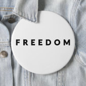 Tekst voor vrijheid ronde button 6,0 cm (In situ)