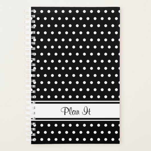 Tekst voor zwart wit opschrift puntenstreep planner (Voorkant)