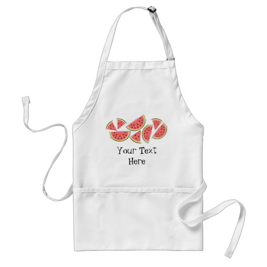 Tekst watermeloen standaard schort (Voorkant)