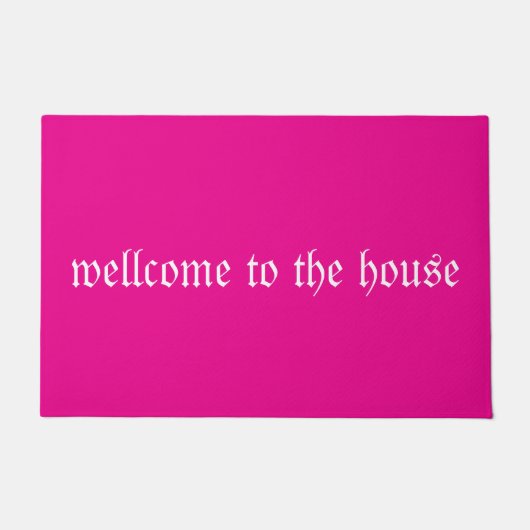 Tekst Welkom Deurmat - Stijlvolle Entryway Rug (Voorkant)