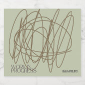 tekst - Werk in uitvoering Bier Etiket (Enkel label)