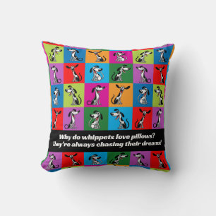 tekst Whippet Whimsy Cozy Kussen