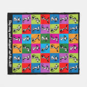 tekst Whippet Wonderland Gezellig Fleece Deken (Voorkant (Horizontaal))