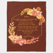 Tekst wijzigen Naam Boho Flower Lijst Hugged toevo Fleece Deken (Voorkant)