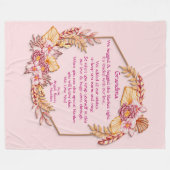 Tekst wijzigen Naam Boho Flower Lijst Hugged toevo Fleece Deken (Voorkant (Horizontaal))