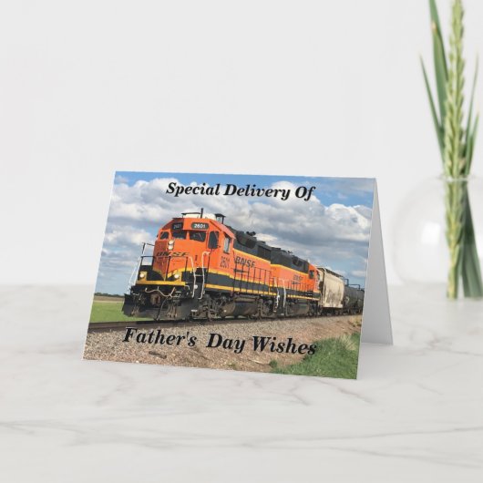 Tekst wijzigen Naam Diesel Train vaderdag Kaart (Voorkant)