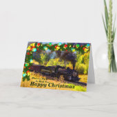 Tekst wijzigen Naam toevoegen Stoomtrein Happy Chr Kaart (Voorkant)