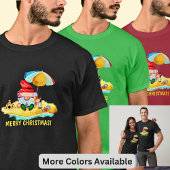 Tekst wijzigen - Santa Gnome op het strand Vrolijk T-shirt