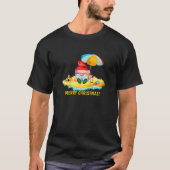 Tekst wijzigen - Santa Gnome op het strand Vrolijk T-shirt (Voorkant)