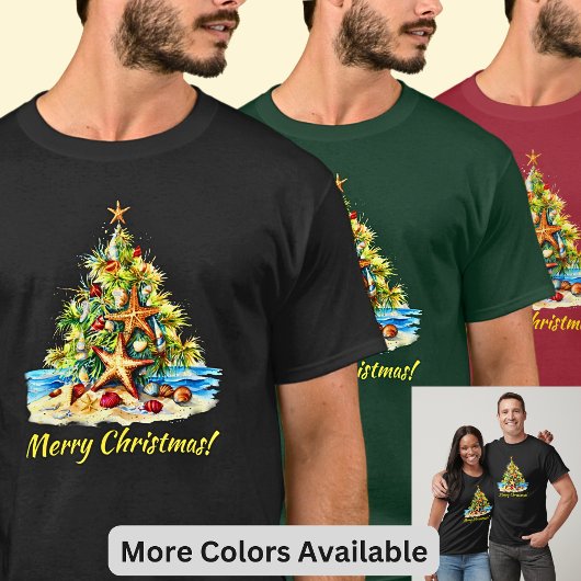 Tekst wijzigen - Strand Zeesterren schelpen Kerstb T-shirt