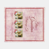 Tekst wijzigen Voeg 3 foto's toe waar deze oma toe Fleece Deken (Voorkant (Horizontaal))