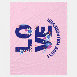 Tekst wijzigen waarvan ik hou voor altijd witte st fleece deken