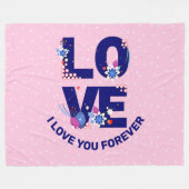 Tekst wijzigen waarvan ik hou voor altijd witte st fleece deken (Voorkant (Horizontaal))