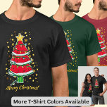 Tekst wijzigen - Watermeloen Kerstboom Gouden Ster T-shirt<br><div class="desc">Kerst T-Shirt - Watermeloen Kerstboom Met Gouden Sterren - veel kleur T-shirts beschikbaar.</div>