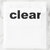 Tekst wissen rechthoekige sticker (Tas)