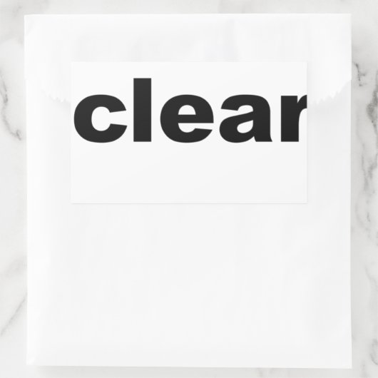 Tekst wissen rechthoekige sticker (Tas)