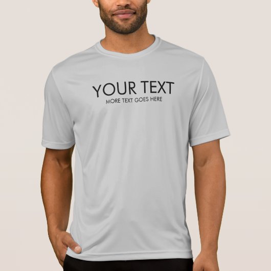 Tekst & Zilveren Kleur Mannen Modern T-shirt (Voorkant)