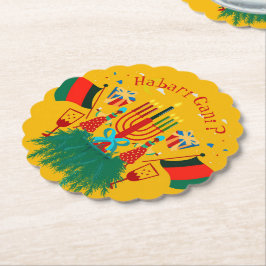 Tekstaanpassing Kwanzaa Partij bewerken Kartonnen Onderzetters