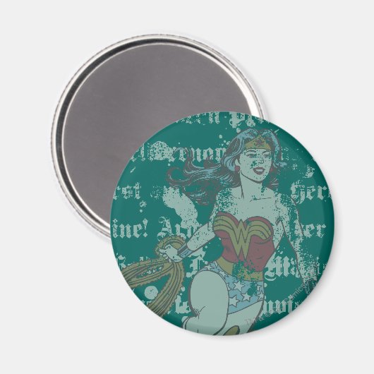 Tekstachtergrond Wonder Woman Magneet (Voorkant / Achterkant)
