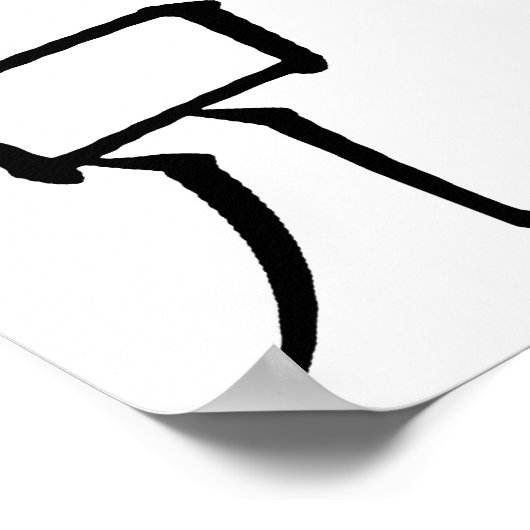 Tekstafbeeldingen van het Japanse Broersymbool Poster (Hoek)