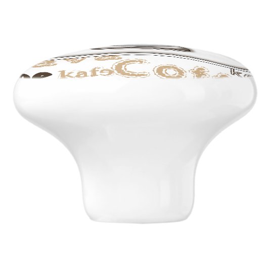 Tekstartikelen Coffee Cup Naam Keramische Knop (Zijkant)