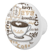 Tekstartikelen Coffee Cup Naam Keramische Knop (Rechts)