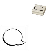 Tekstballon Bubble - Spreken - Links Rubberstempel (Gestempeld)