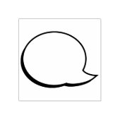 Tekstballon Bubble - Spreken - Links Rubberstempel (Afrduk)