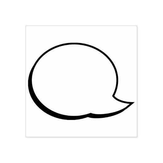 Tekstballon Bubble - Spreken - Links Rubberstempel (Afrduk)