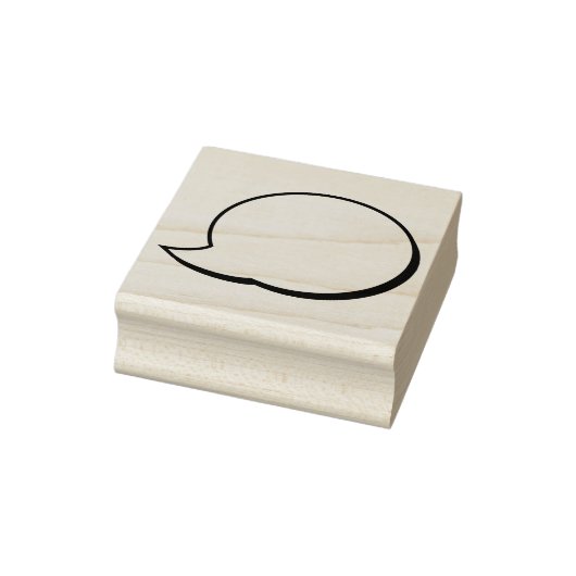 Tekstballonbel - Spreken - Rechts Rubberstempel (Stempel)