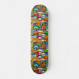 Tekstballonnen in stripboeken persoonlijk skateboard