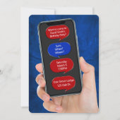 Tekstbellen voor verjaardagsfeestbericht kaart (Voorkant)