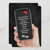 Tekstbericht bij Graduation Party Kaart (Voorkant / Achterkant)