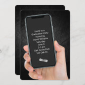 Tekstbericht bij Graduation Party Kaart (Voorkant / Achterkant)