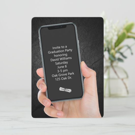 Tekstbericht bij Graduation Party Kaart (Staand voorkant)