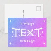 tekstbericht Paarse blauw Briefkaart (Voorkant / Achterkant)