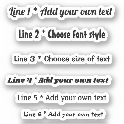 Tekstberichten Sticker (Voorkant)