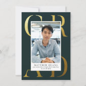 Tekstboek | Aankondiging van Afstuderen voor goudp (Voorkant)