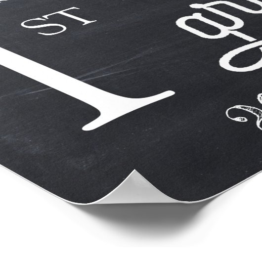 Tekstbord laatste schooldag poster (Hoek)