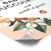 Tekstbord voor babyfeest met succulenten Little Cu Poster (Hoek)