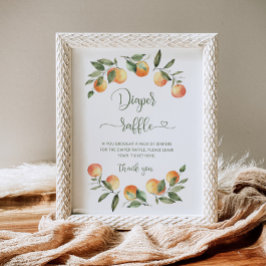 Tekstbord voor luierloterij voor kleine schat poster