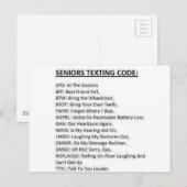 Tekstcode voor senioren briefkaart (Voorkant / Achterkant)