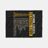 Tekstcode voor vrouwelijke senioren fleece deken (Voorkant (Horizontaal))