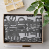 TekstCollage Kunstdeklaag of weefselpapier Tissuepapier (Geschenk)