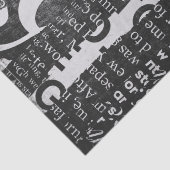 TekstCollage Kunstdeklaag of weefselpapier Tissuepapier (Detail)