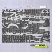 TekstCollage Kunstdeklaag of weefselpapier Tissuepapier (Craft)