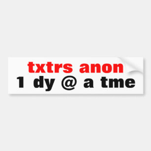 Teksten anoniem bumpersticker